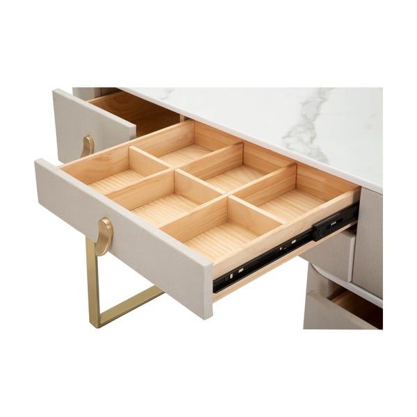 Bež/u zlatnoj boji pomoćni stol 40x120 cm Beauty – Mauro Ferretti-image-1