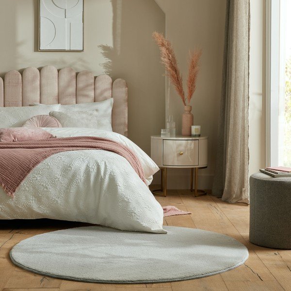 Svijetlo sivi okrugli tepih 133x133 cm – Flair Rugs-image-1
