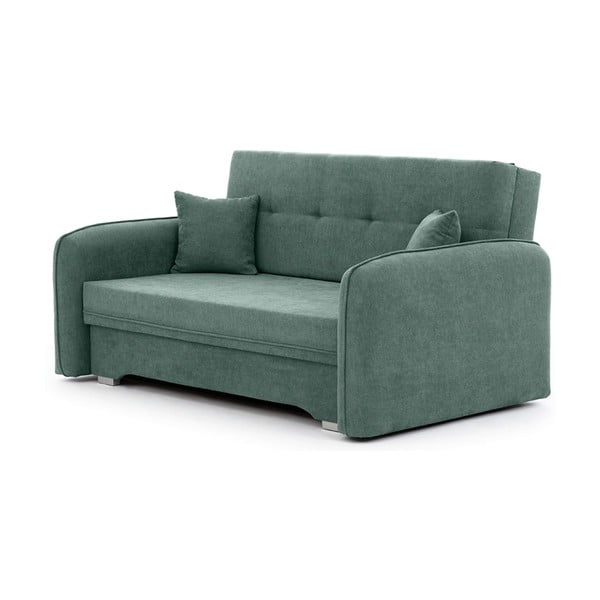 Zelena sklopiva/s prostorom za odlaganje sofa od šenila 155 cm Laine – ELTAP