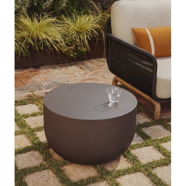Okrugao vrtni stolić za kavu betonski ø 60 cm Garbet – Kave Home-image-1