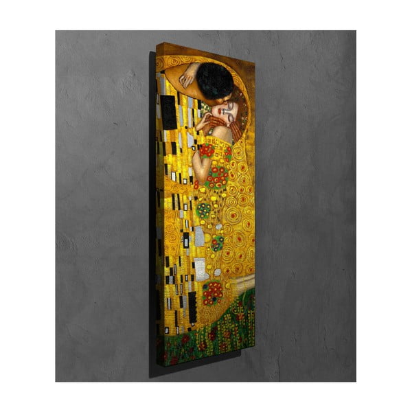 Zidna reprodukcija na platnu Gustav Klimt The Kiss, 30 x 80 cm-image-2