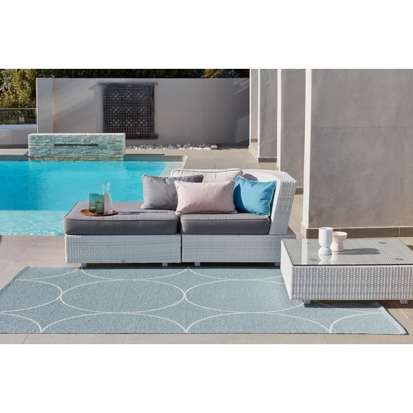 Svijetlo plavi unutarnji i vanjski tepih 70x100 cm Boo Haze – Pappelina-image-1