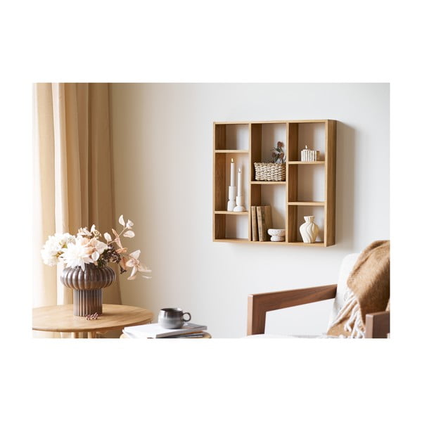 Polica s više razina od punog hrasta u prirodnoj boji 15 cm Townsville – House Nordic-image-1