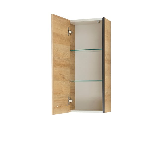 Zidni kupaonski ormarić u dekoru hrasta u prirodnoj boji 70x30 cm Quickset 395 – Pelipal-image-2