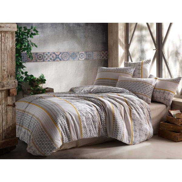 Pamučna posteljina za bračni krevet 200x200 cm Rinor – Mijolnir