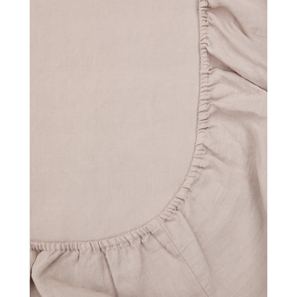 Pamučna plahta smeđe-siva s gumom 180x200 cm Simmel – Kave Home-image-1