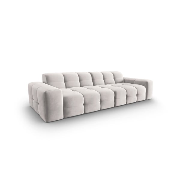 Svijetlo siva baršunasta sofa 255 cm Kendal - Micadoni Home-image-3