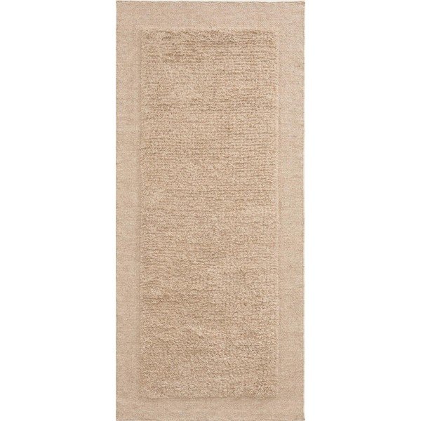 Bež ručno rađena vunena staza 80x200 cm Marely – Kave Home