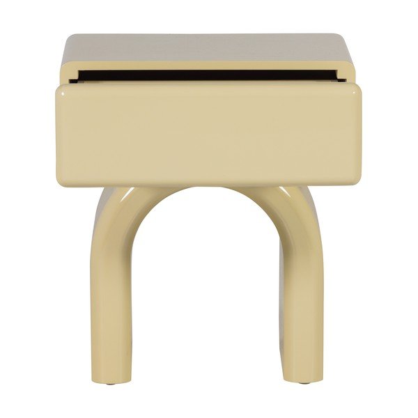 Svijetlo žuti noćni ormarić u sjajnom dekoru Zorel – WOOOD-image-3