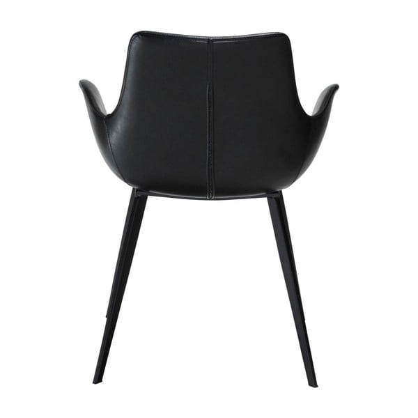 crna stolica od umjetne kože za blagovaonu s naslonima za ruke DAN ispisne Denmark Hype-image-2