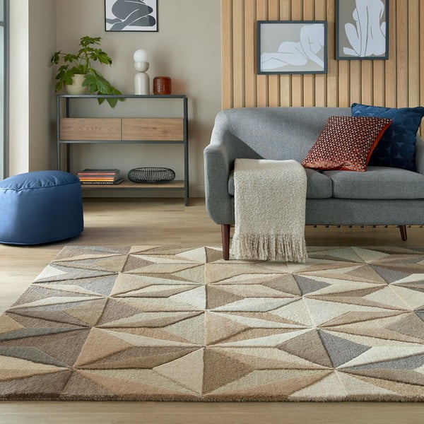 Bež vunen tepih 160x230 cm Reverie – Flair Rugs-image-1