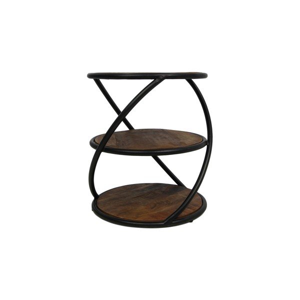 Praktičan stol od mangovog drveta HSM collection Tower, ø 43 cm-image-1