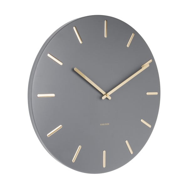 Sivi zidni sat Karlsson Charm-image-2