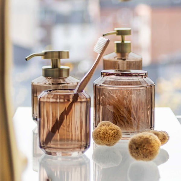 Smeđa staklena čaša za četkice za zube Vision – Mette Ditmer Denmark-image-3