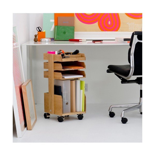 Mobilni organizator od hrastovog drveta Wireworks Casper Oak-image-1