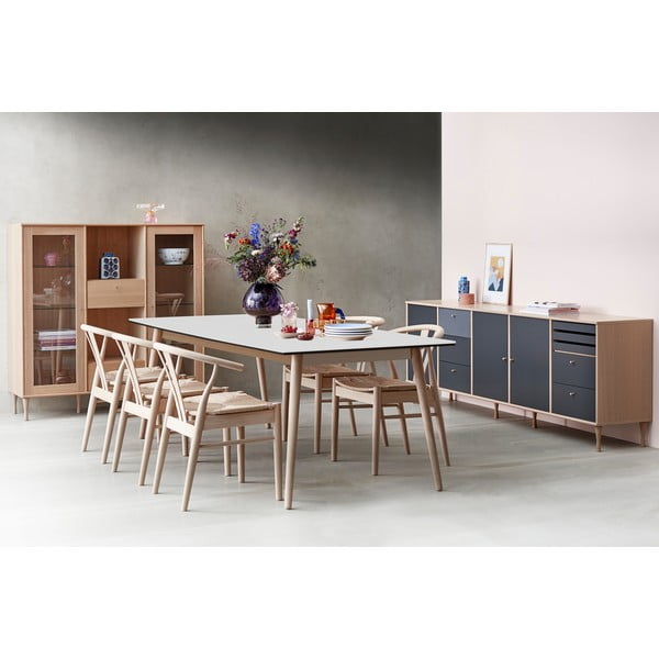 Crni proširiv blagovaonski stol s crnom pločom stola 90x165 cm Meza – Hammel Furniture-image-1