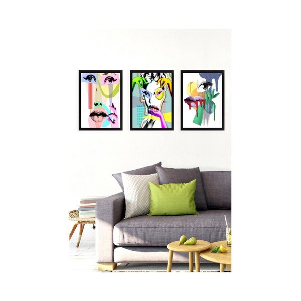Set od 3 murala Tablo Center Vogue