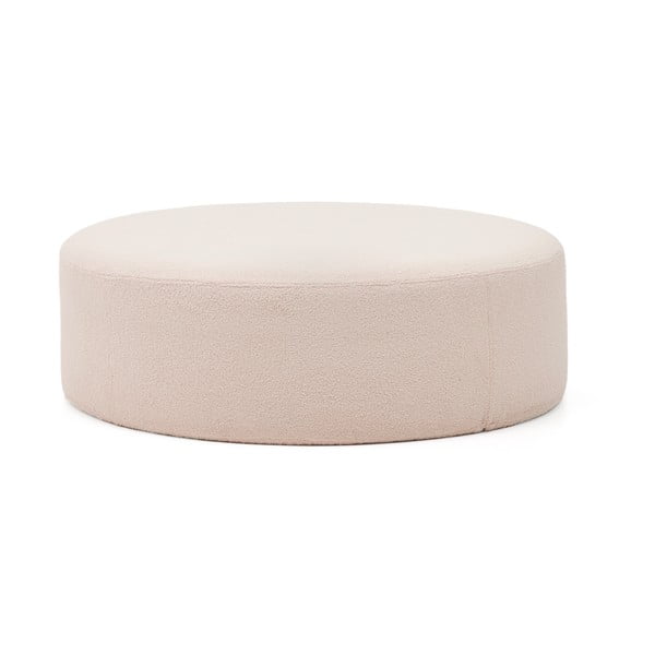 Svijetlo ružičasti tabure od bouclé tkanine Kaeli – Kave Home