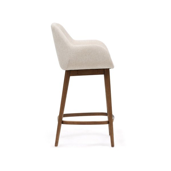 Bež podstavljena barska stolica s naslonima za ruke (visine sjedala 66 cm) Konna – Kave Home-image-3