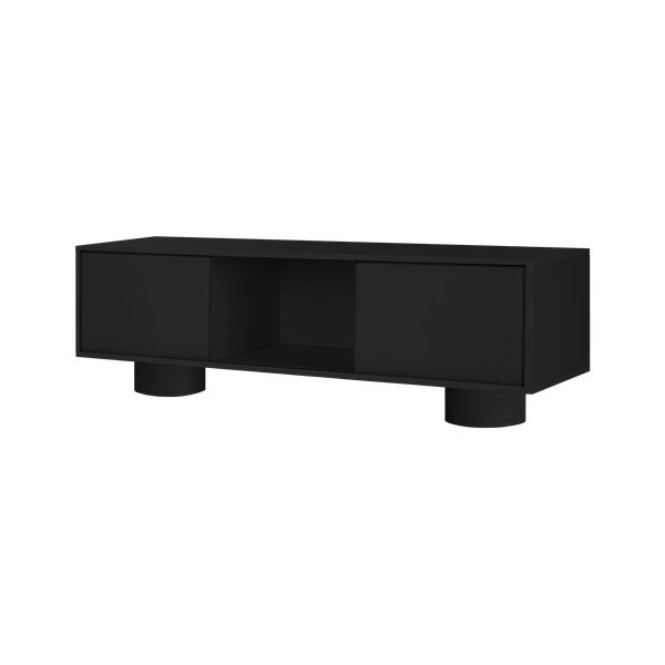 Crna TV komoda 160x48x42 cm Taro – noo.ma