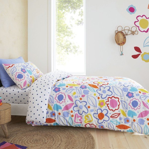 Pamučna dječja posteljina 200x135 cm Blomme Floral - Pineapple Elephant-image-1