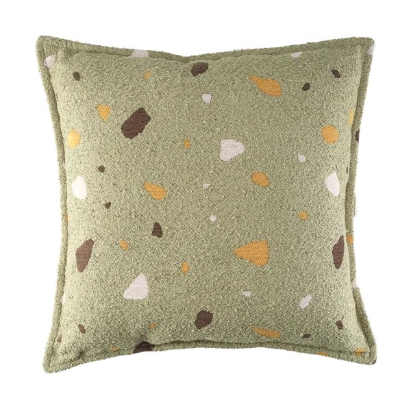 Zeleni dječji jastuk za sjedenje od bouclé tkanine/od šenila Terrazzo Block – Wigiwama