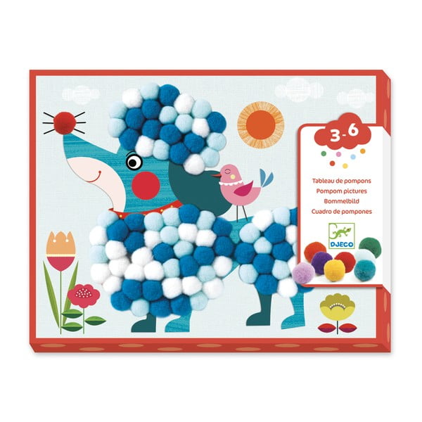 Set za izradu kolaža s pomponima Djeco Dogs-image-2