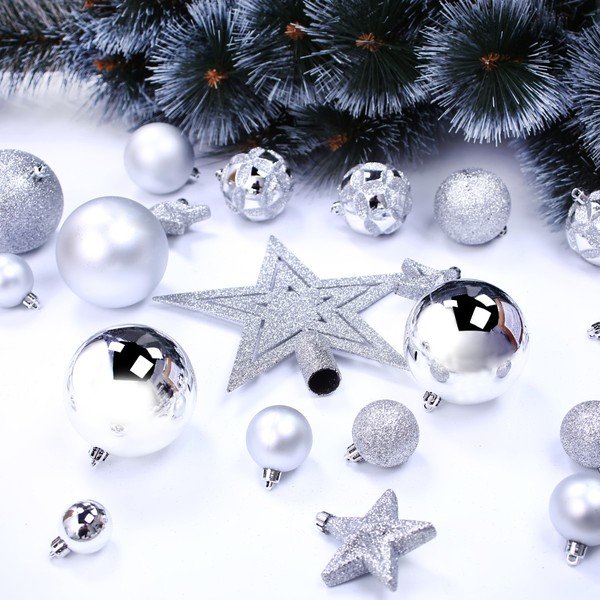 Set od 100 božićnih ukrasa DecoKing Star-image-1