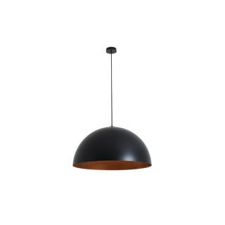 Crna viseća svjetiljka s detaljem u bakrenoj boji CustomForm Lord, 70 cm