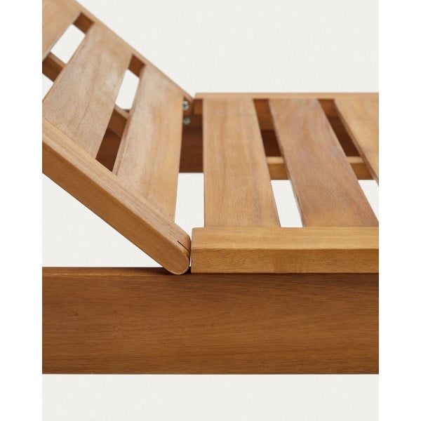 Vrtna ležaljka od masivnog drveta u prirodnoj boji Sulamita – Kave Home-image-4