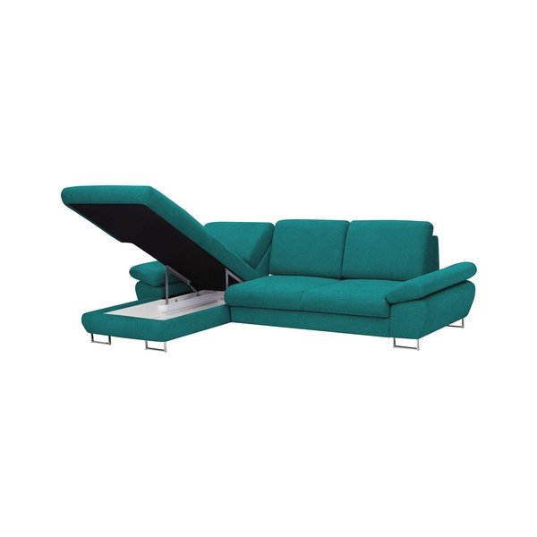 Tirkizna kauč na razvlačenje Windsor &amp; Co Sofas Pi, lijevi kut-image-4