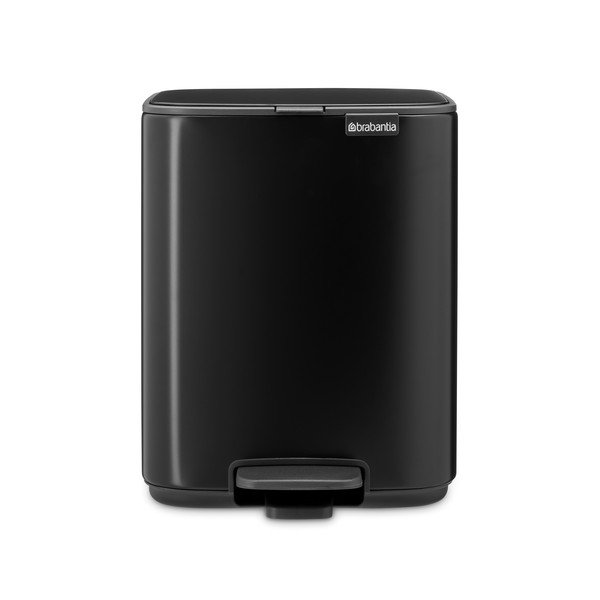Mat crna željezna kanta za smeće s pedalom 7 l Bo – Brabantia-image-4