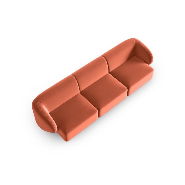 Ružičasta baršunasti sofa 266 cm Paolo – Milo Casa-image-1