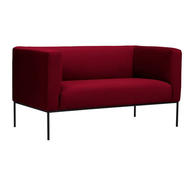 Crvena baršunasta sofa Windsor & Co Sofas Neptune, 145 cm-image-2