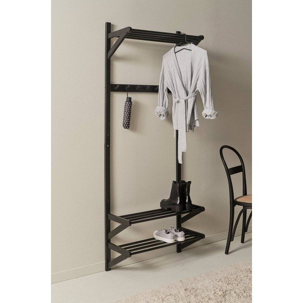 Crni set za hodnik od masivnog bora 75x190x32 cm Cole – Jotex-image-1