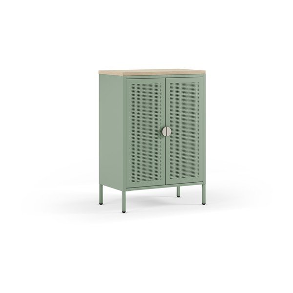 Mentol zeleni/u prirodnoj boji metalni ormarić 70x100x40 cm Sayla – Marckeric