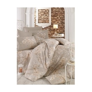 Posteljina za bračni krevet s plahtom Mika, 200 x 220 cm