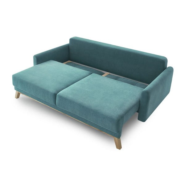 Tirkizni kauč na razvlačenje Bobochic Paris Balio-image-3