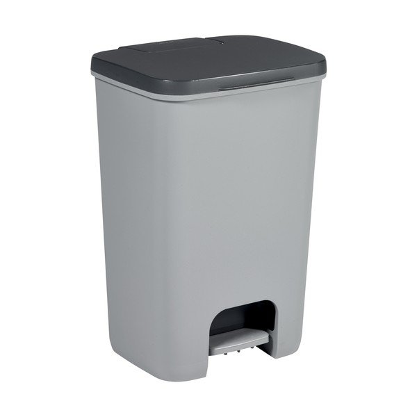 Siva plastična kanta za smeće s pedalom 40 l Essentials – Curver