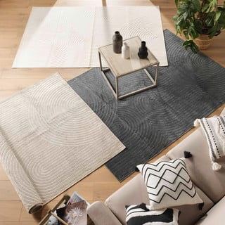 Sivi tepih viskozan 140x200 cm Geode – douceur d'intérieur