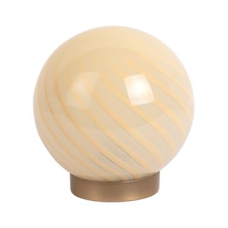 Svijetlo žuta stolna lampa sa staklenim sjenilom (visina 17 cm) Summer Globe – Leitmotiv
