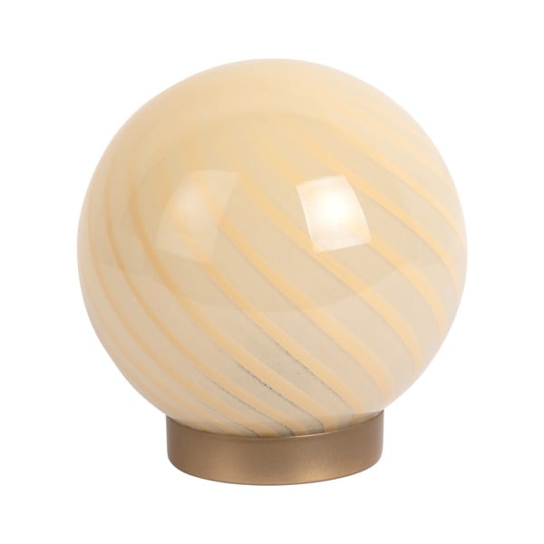 Svijetlo žuta stolna lampa sa staklenim sjenilom (visina 17 cm) Summer Globe – Leitmotiv