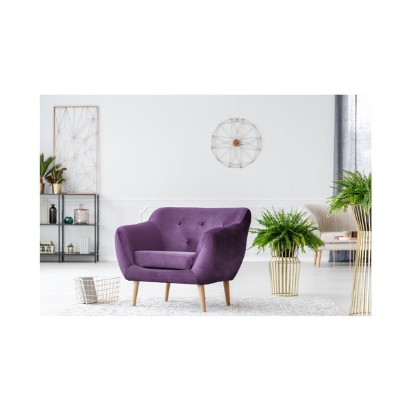 Ljubičasta fotelja Mazzini Sofas Amelie-image-4