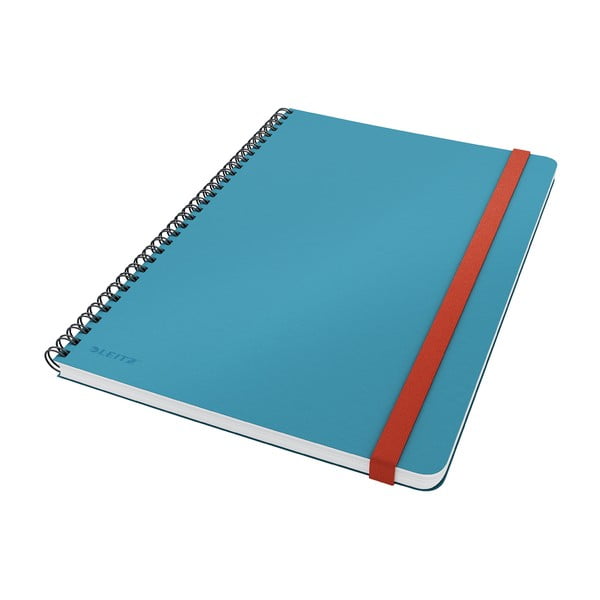 Plava bilježnica sa spiralom i mekom površinom Leitz, 80 stranica
