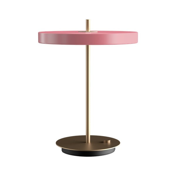 Ružičasta LED stolna lampa s mogućnosti zatamnjivanja s metalnim sjenilom (visina 41,5 cm) Asteria Table – UMAGE