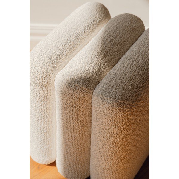 Bež tabure od bouclé tkanine Radd – noo.ma-image-2