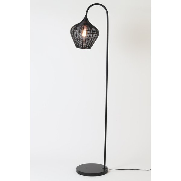 Crna podna lampa (visina 160 cm) Alvaro - Light & Living-image-2