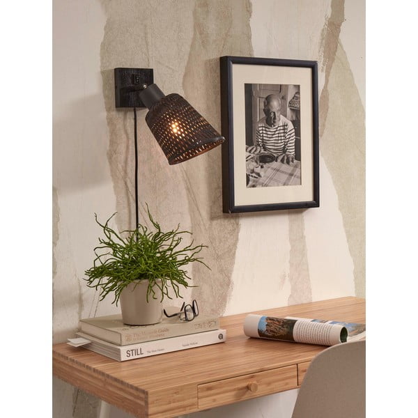 Crna zidna lampa ø 15 cm Java – Good&Mojo-image-4
