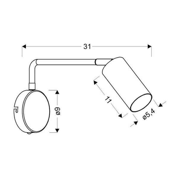 Crna metalna zidna lampa Tina - Candellux Lighting-image-3