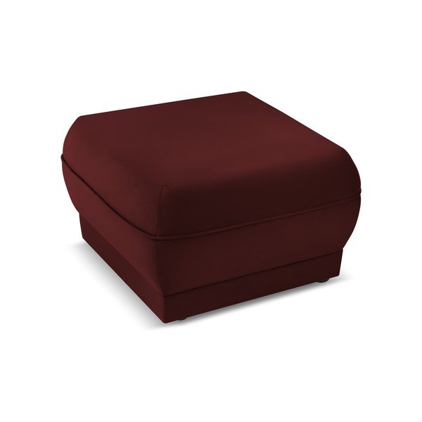 Crveni baršunast tabure Lando – Micadoni Home-image-3
